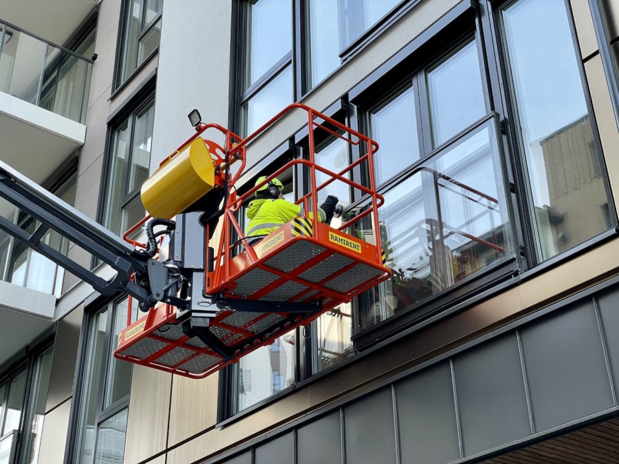 Glassliping i lift